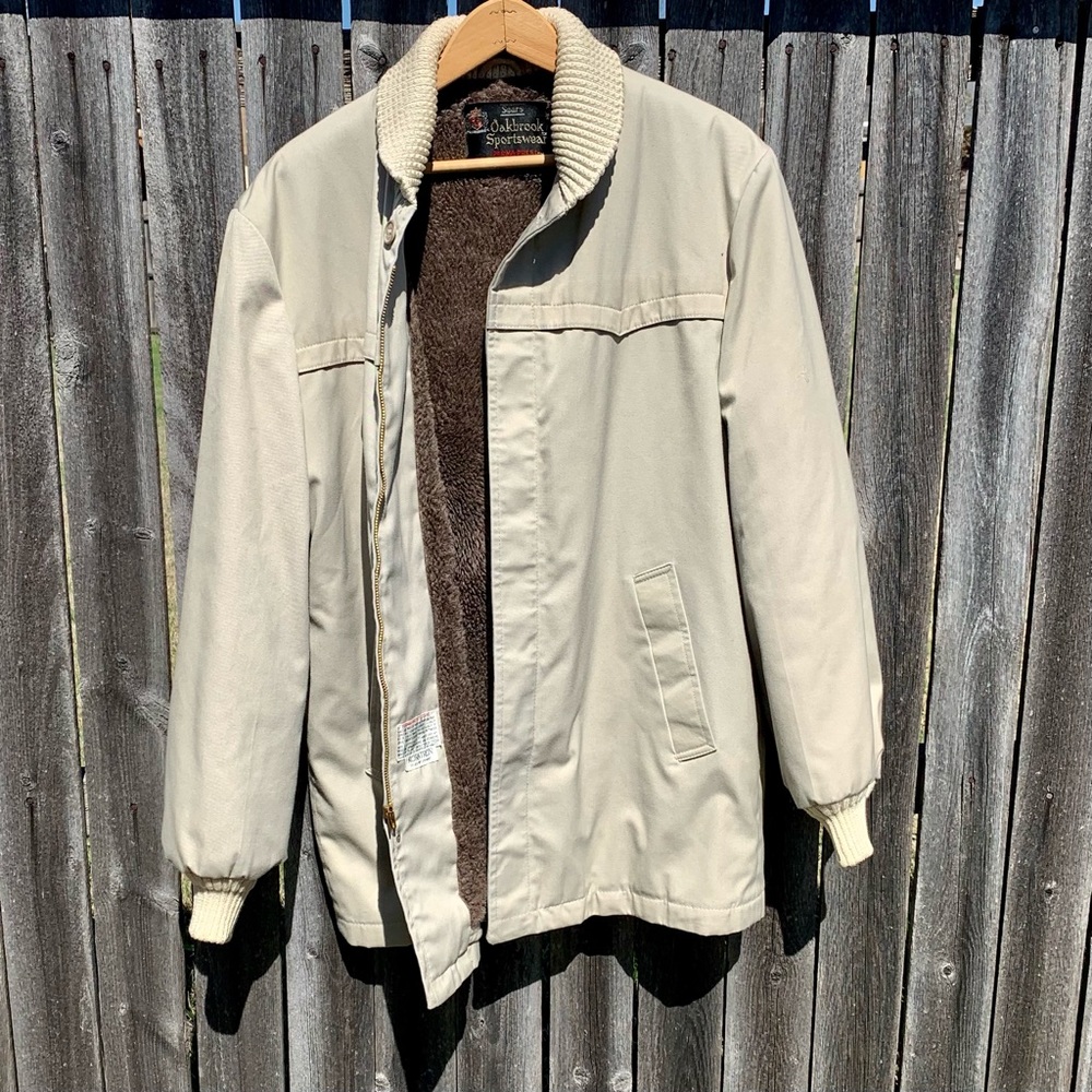 Vintage Sears Oakbrook Sportswear Jacket Tan